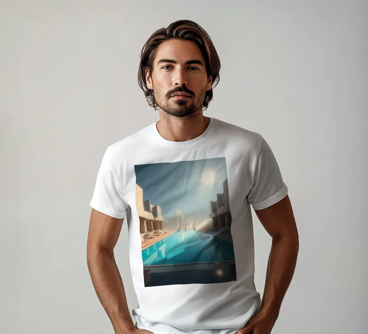 Piscina a sfioro in un resort di lusso t-shirt da DesignDoodle