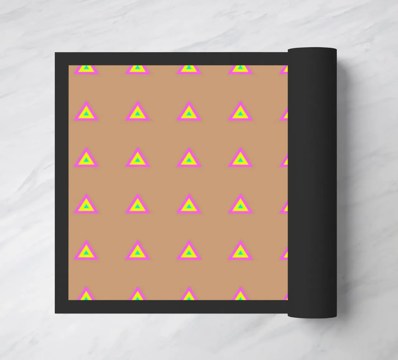 Neon Triangles Multi doormat by SilverPegasus