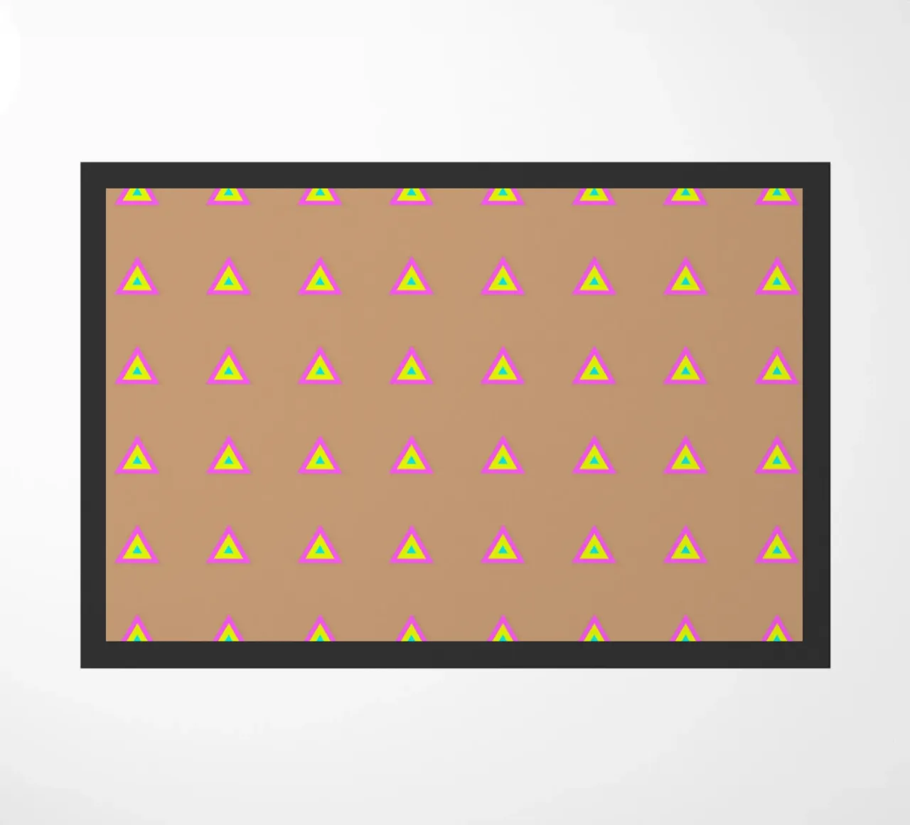 Neon Triangles Multi doormat by SilverPegasus