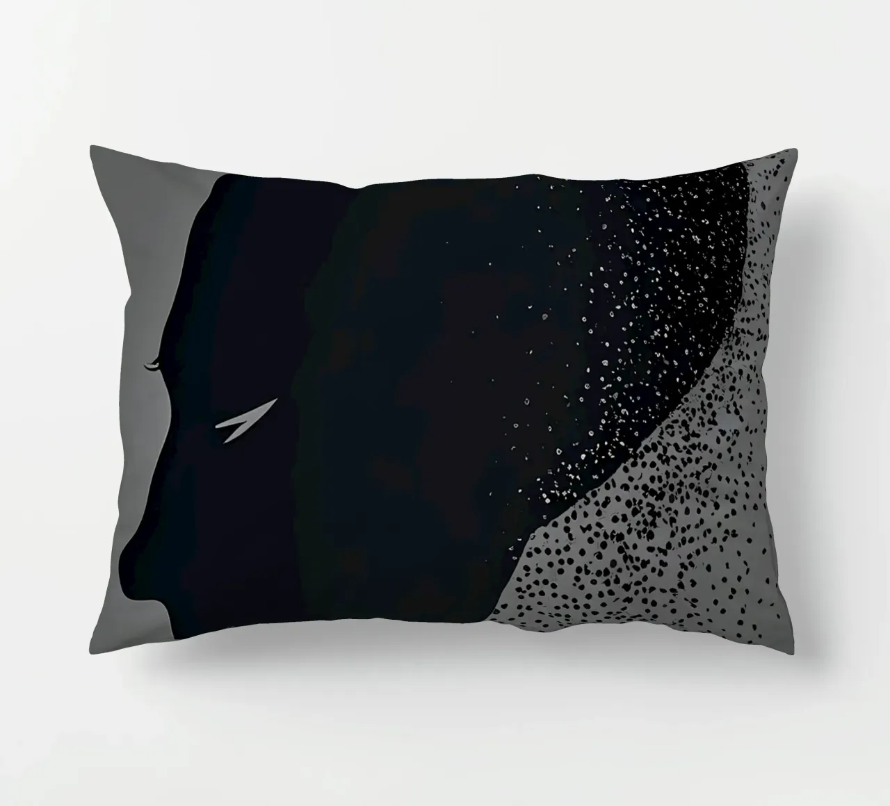 Abstrakt Grau Schwarz 72 decorative cushion by kosinsart.gallery
