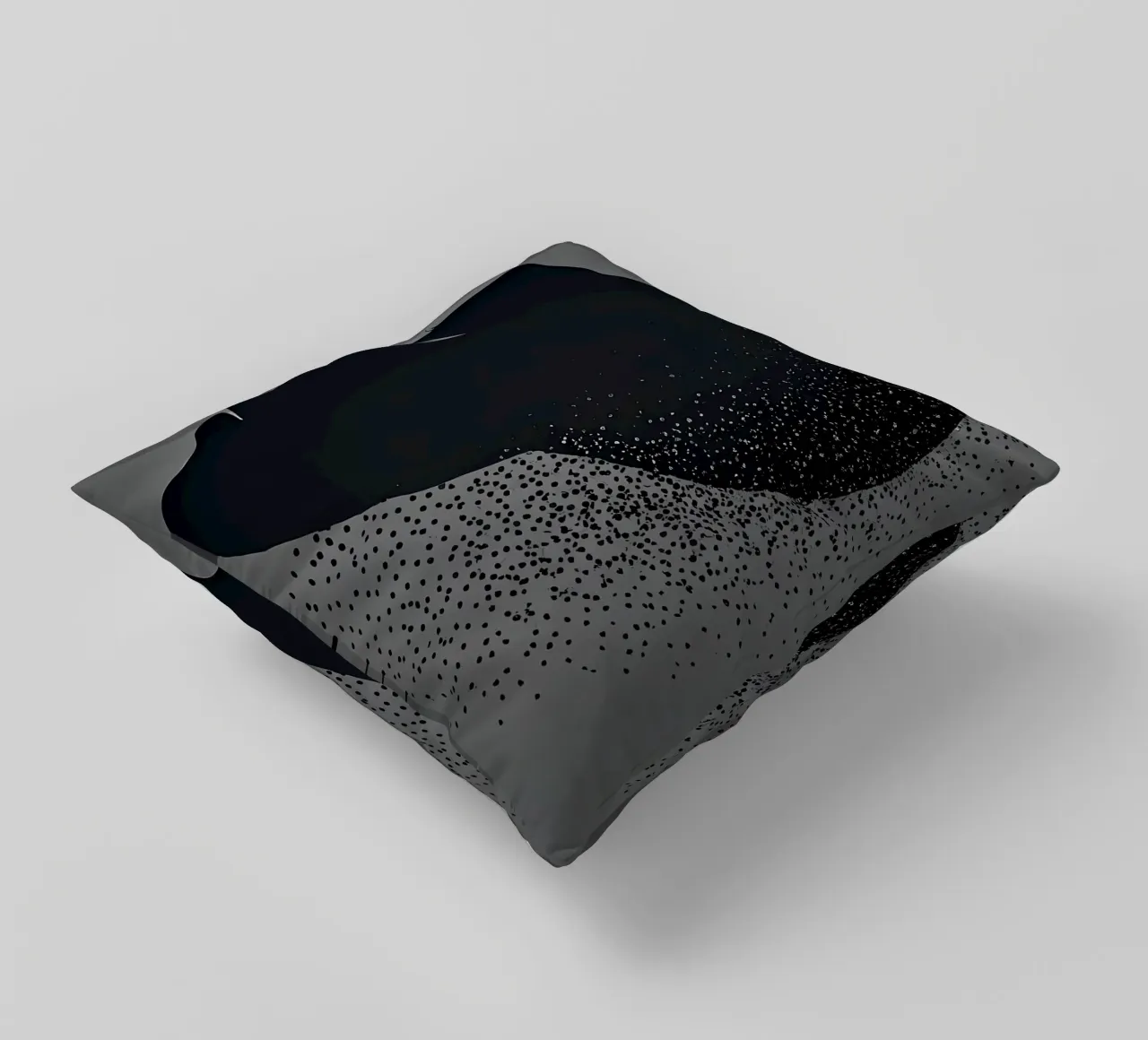 Abstrakt Grau Schwarz 72 decorative cushion by kosinsart.gallery
