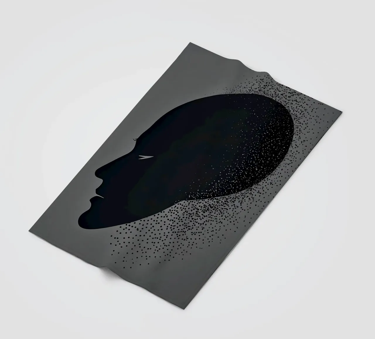 Abstrakt Grau Schwarz 72 coperta in pile da kosinsart.gallery