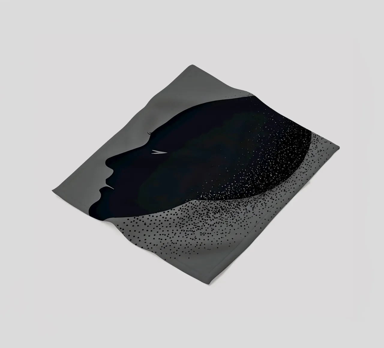 Abstrakt Grau Schwarz 72 coperta in pile da kosinsart.gallery