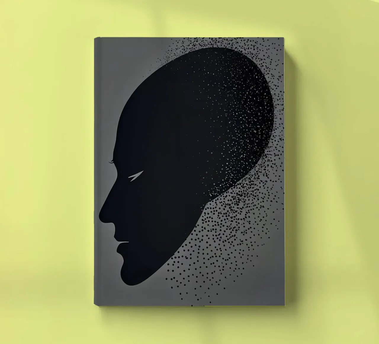 Abstrakt Grau Schwarz 72 notebook by kosinsart.gallery