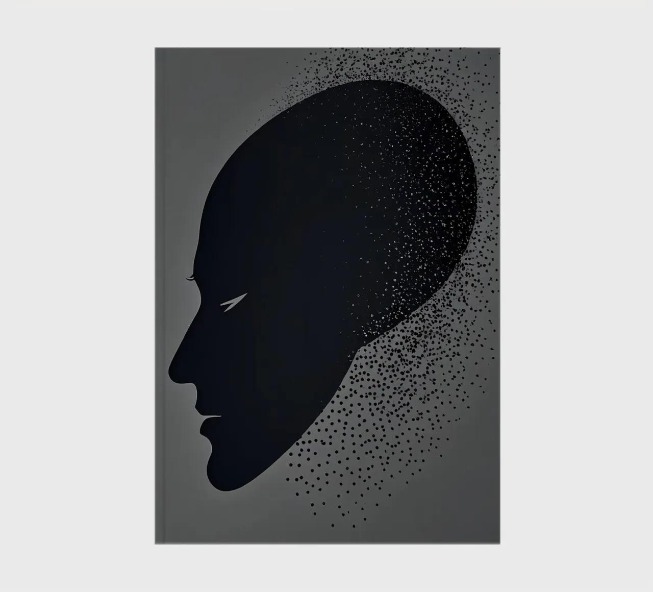 Abstrakt Grau Schwarz 72 notebook by kosinsart.gallery