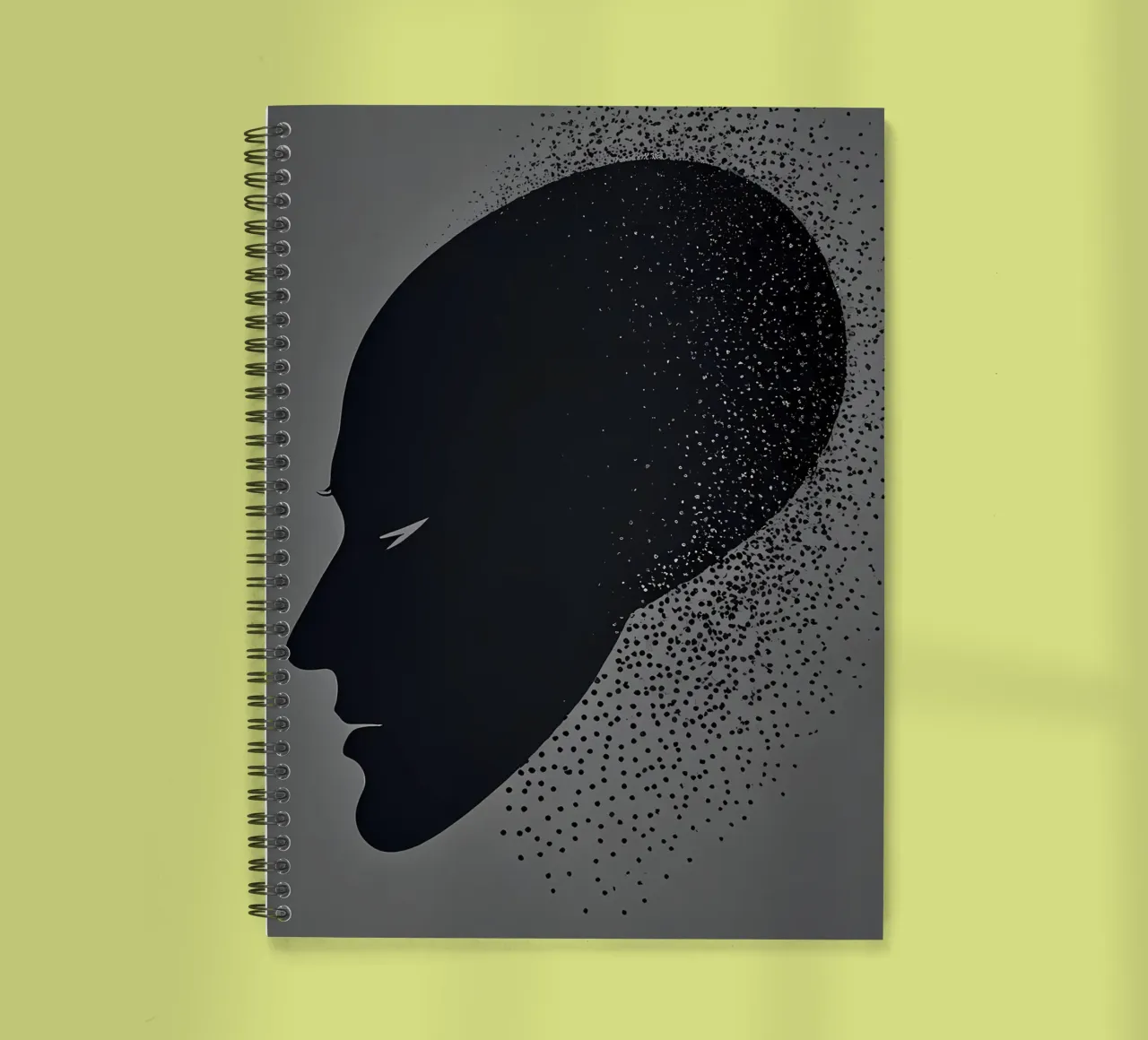 Abstrakt Grau Schwarz 72 spiral notebook by kosinsart.gallery