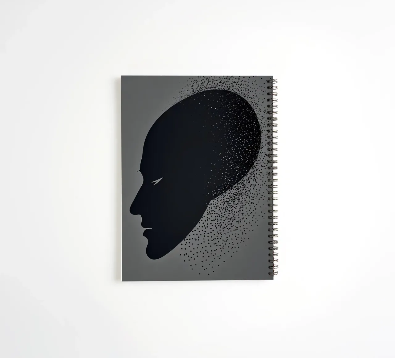 Abstrakt Grau Schwarz 72 spiral notebook by kosinsart.gallery