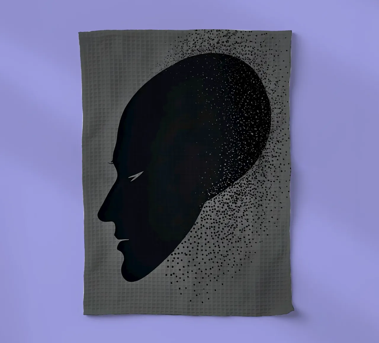 Abstrakt Grau Schwarz 72 canovaccio da cucina da kosinsart.gallery
