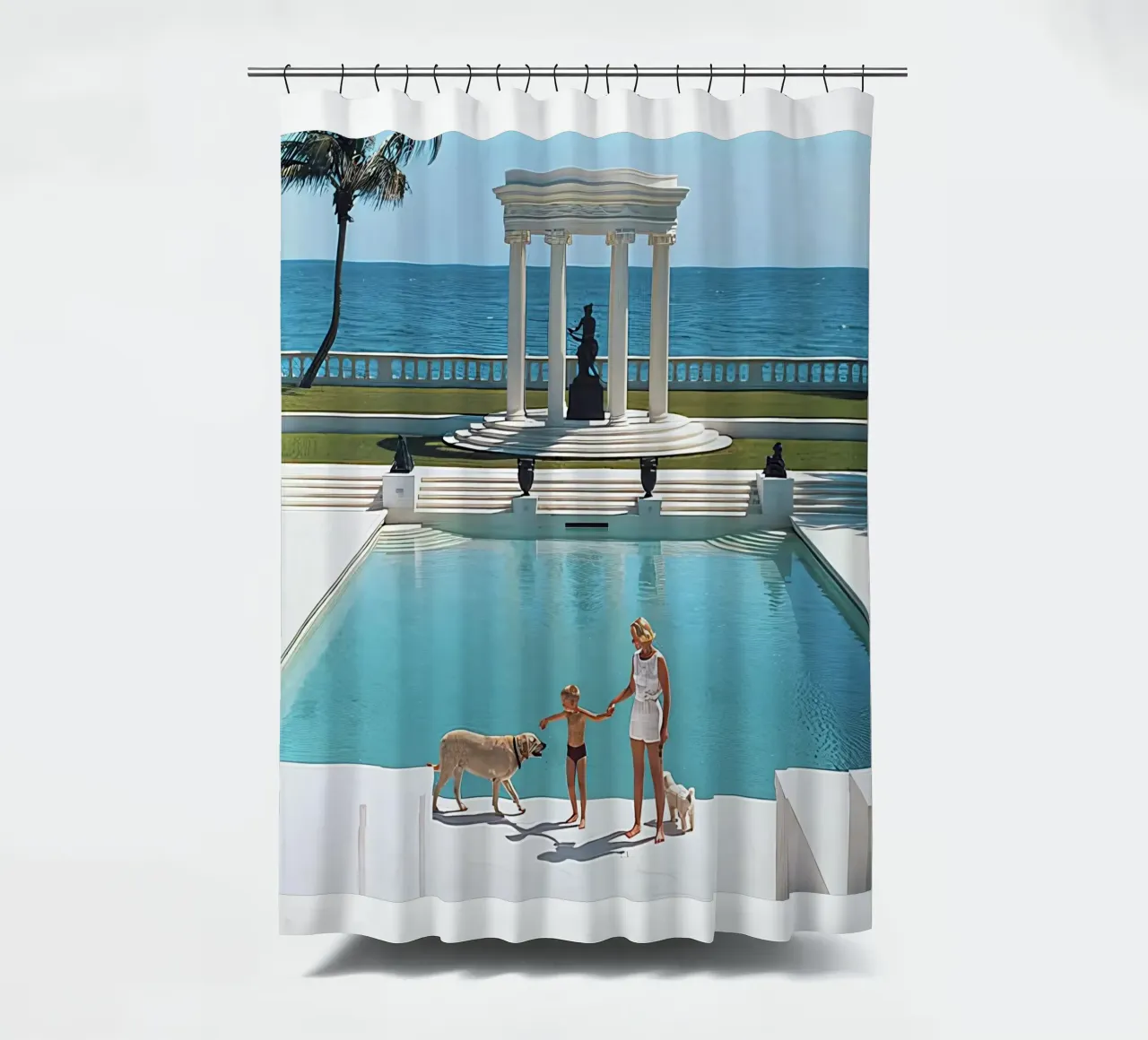Nice Pool von Slim Aarons Duschvorhang von tokovictory