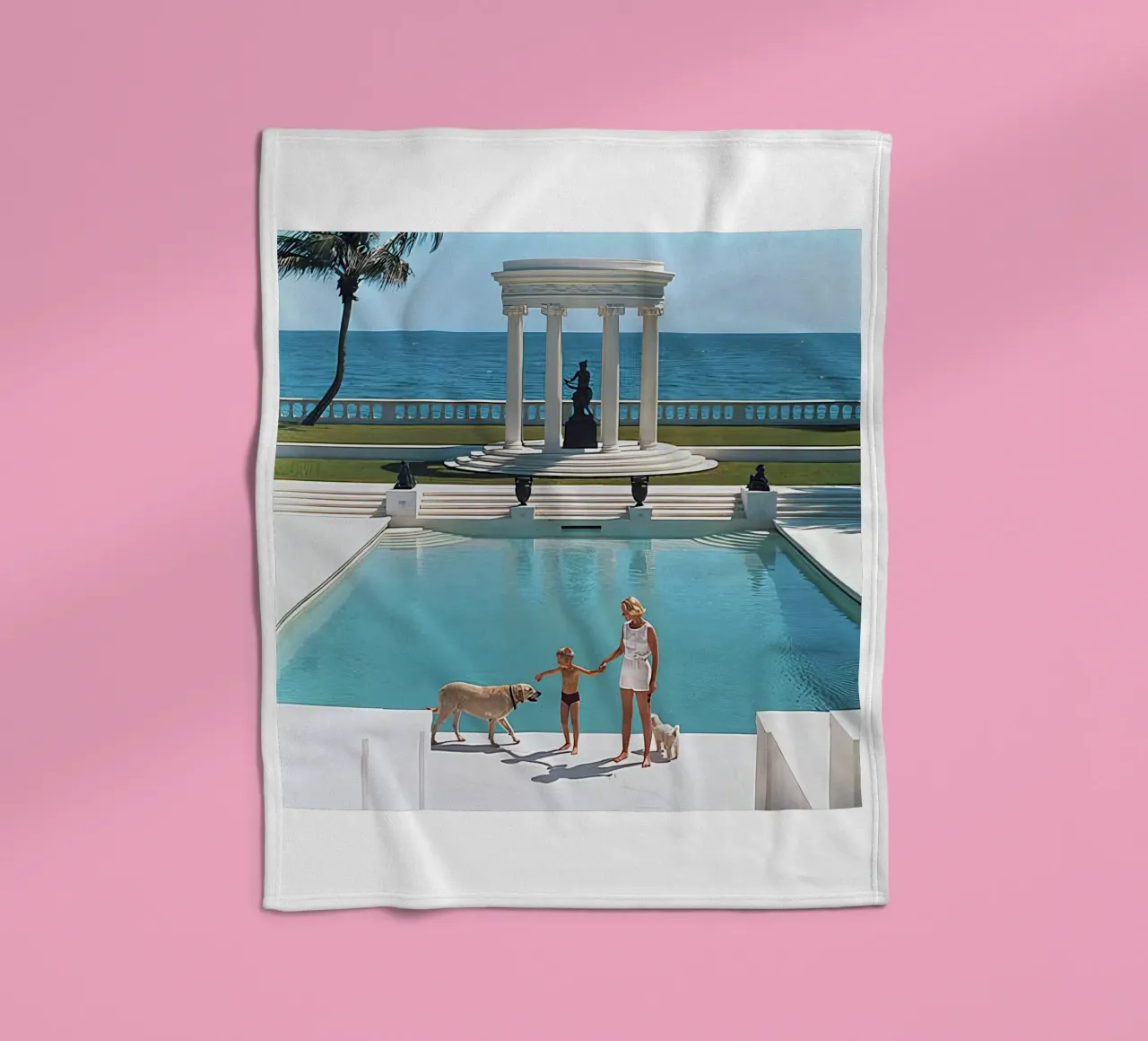 Nice Pool von Slim Aarons Fleecedecke von tokovictory