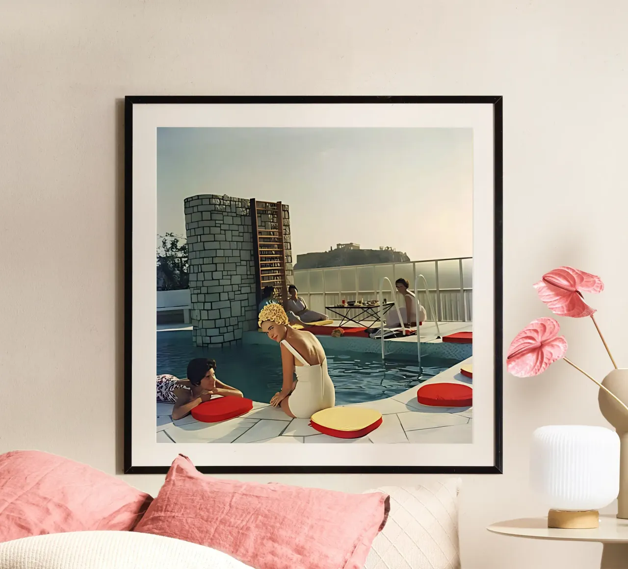 Piscina dell'attico di Slim Aarons carta hahnemühle da tokovictory