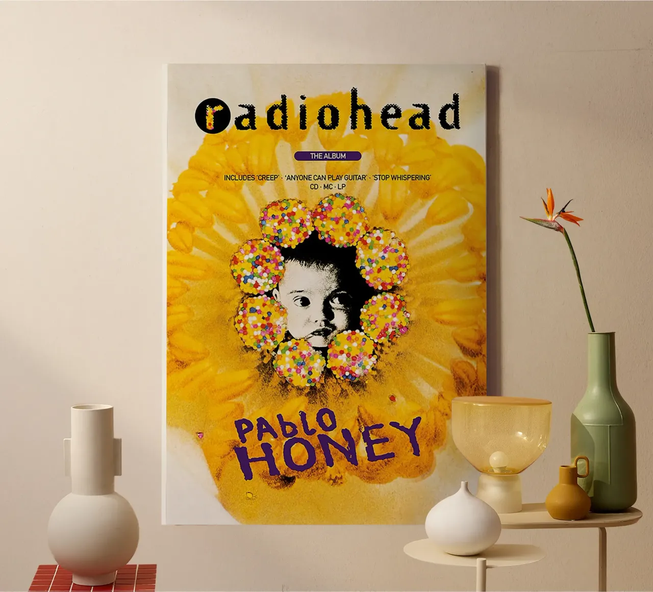 Pablo Honey Leinwand mit Schattenfugenrahmen von Attaboy Dsgn