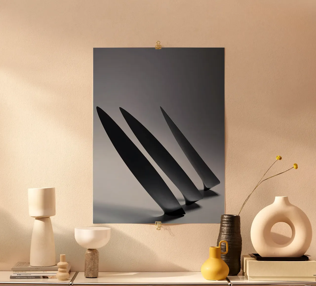 Abstrakte Formation poster con telaio in alluminio da kosinsart.gallery