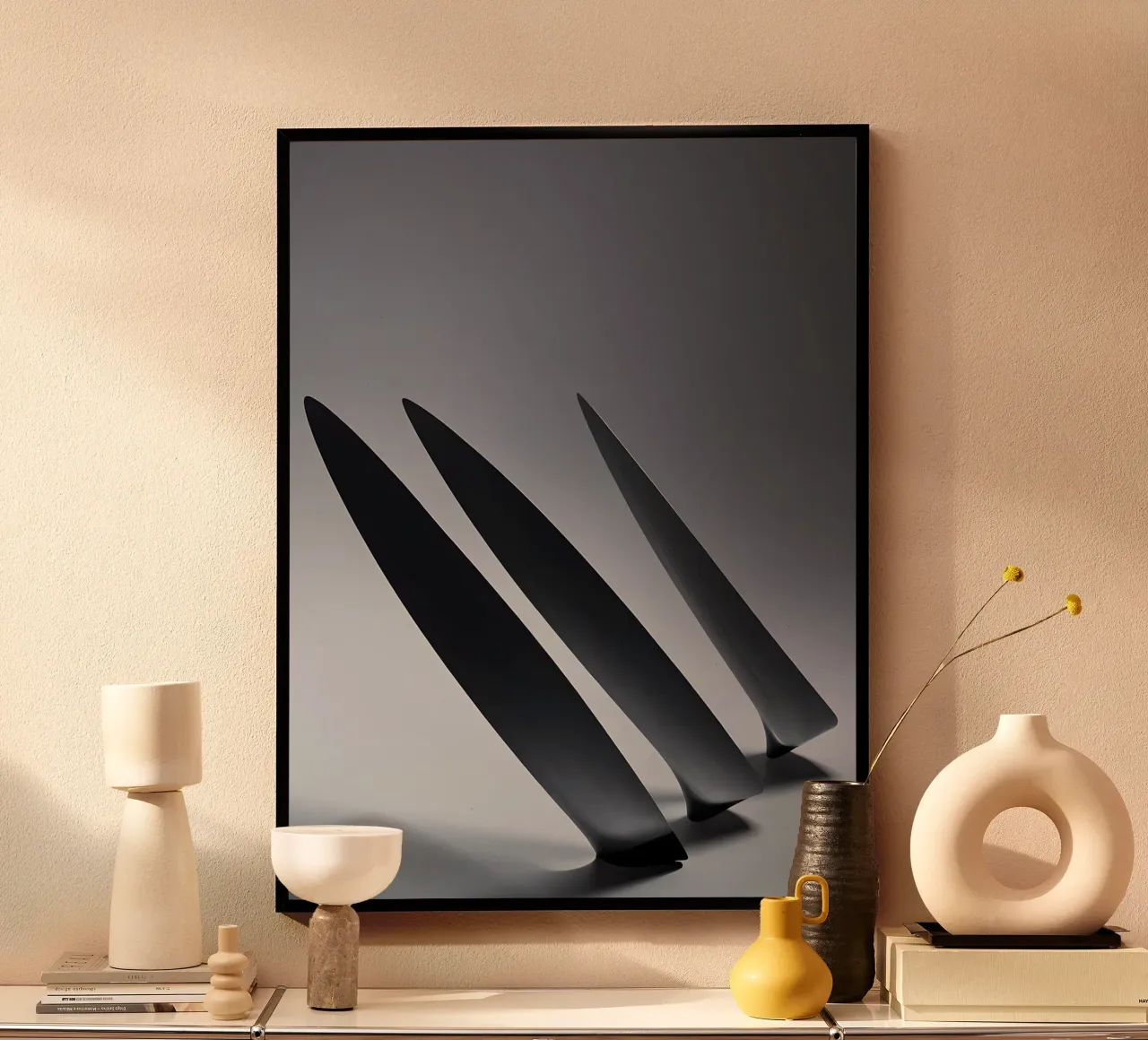 Abstrakte Formation poster con telaio in alluminio da kosinsart.gallery