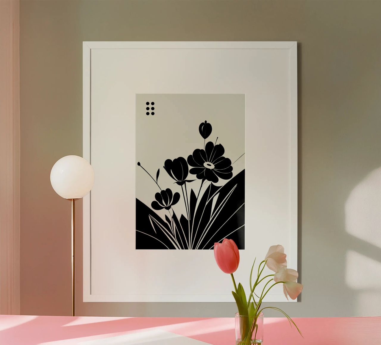 floral bauhaus black edition #005 poster de Zen Design