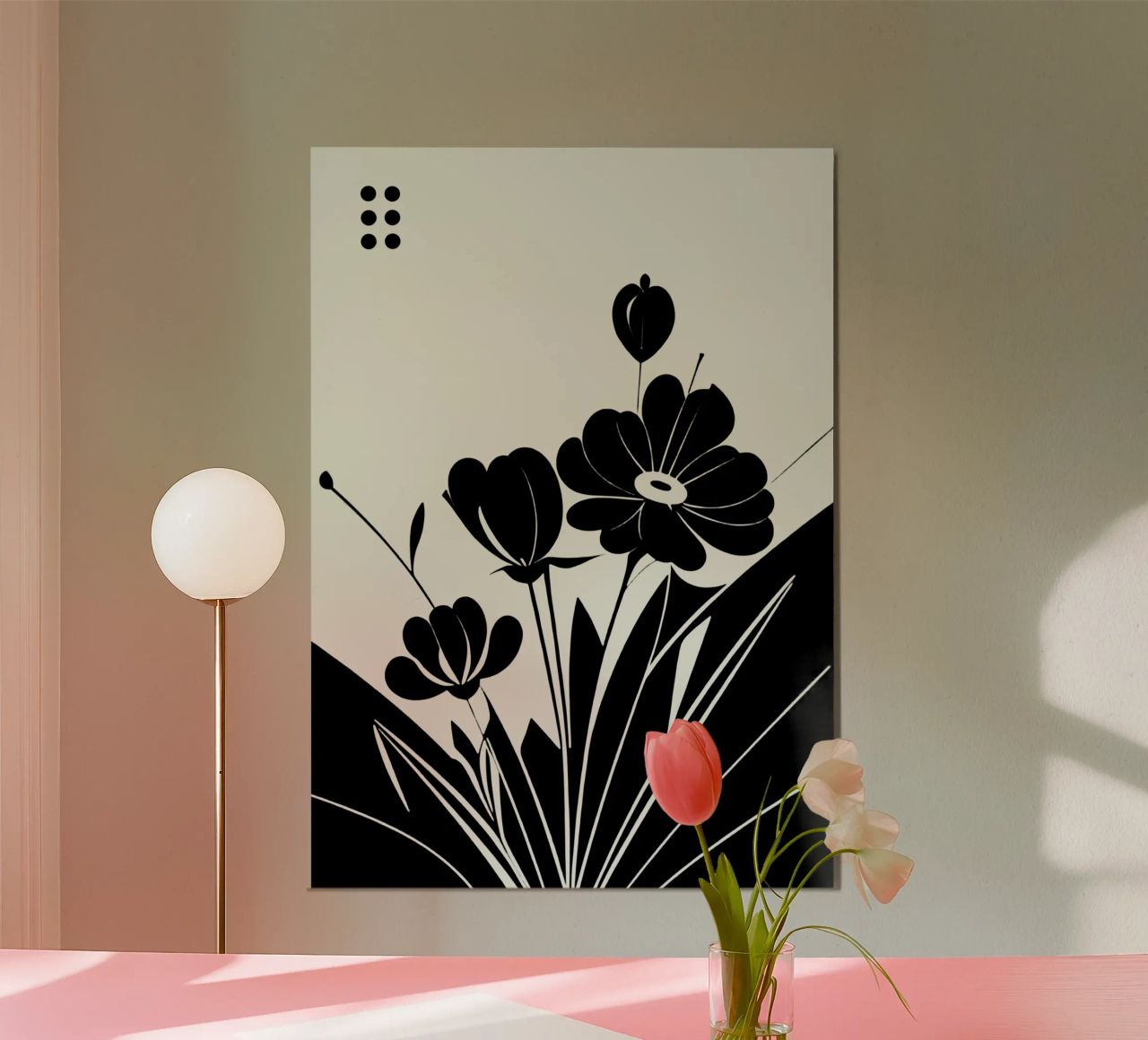 floral bauhaus black edition #005 poster de Zen Design