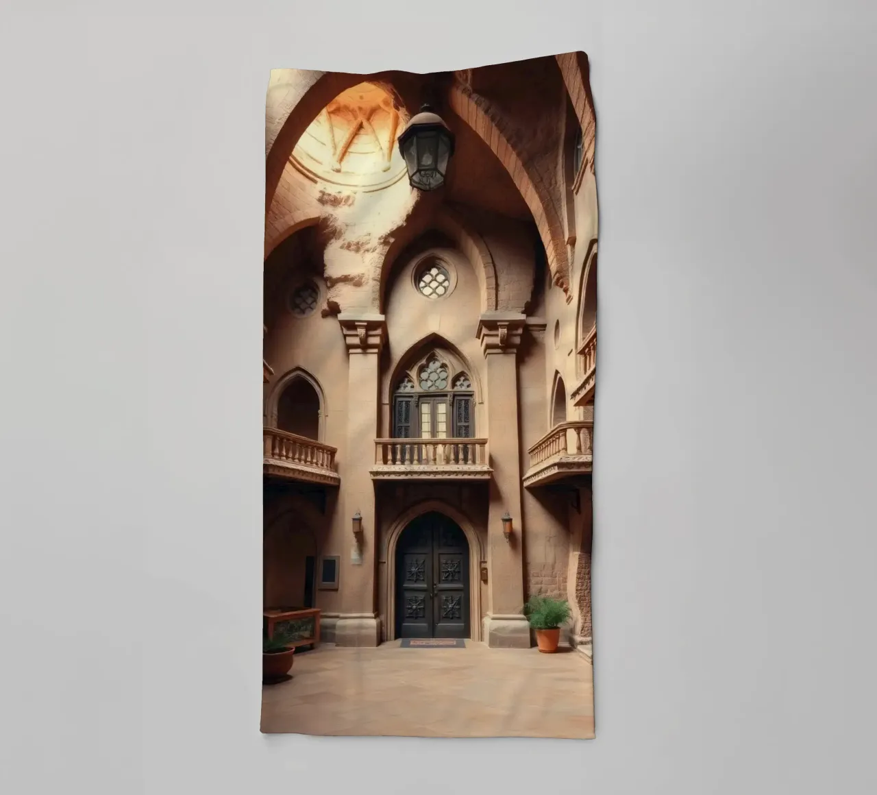 Beauté architecturale d'une ancienne cour serviette de bain de DesignDoodle