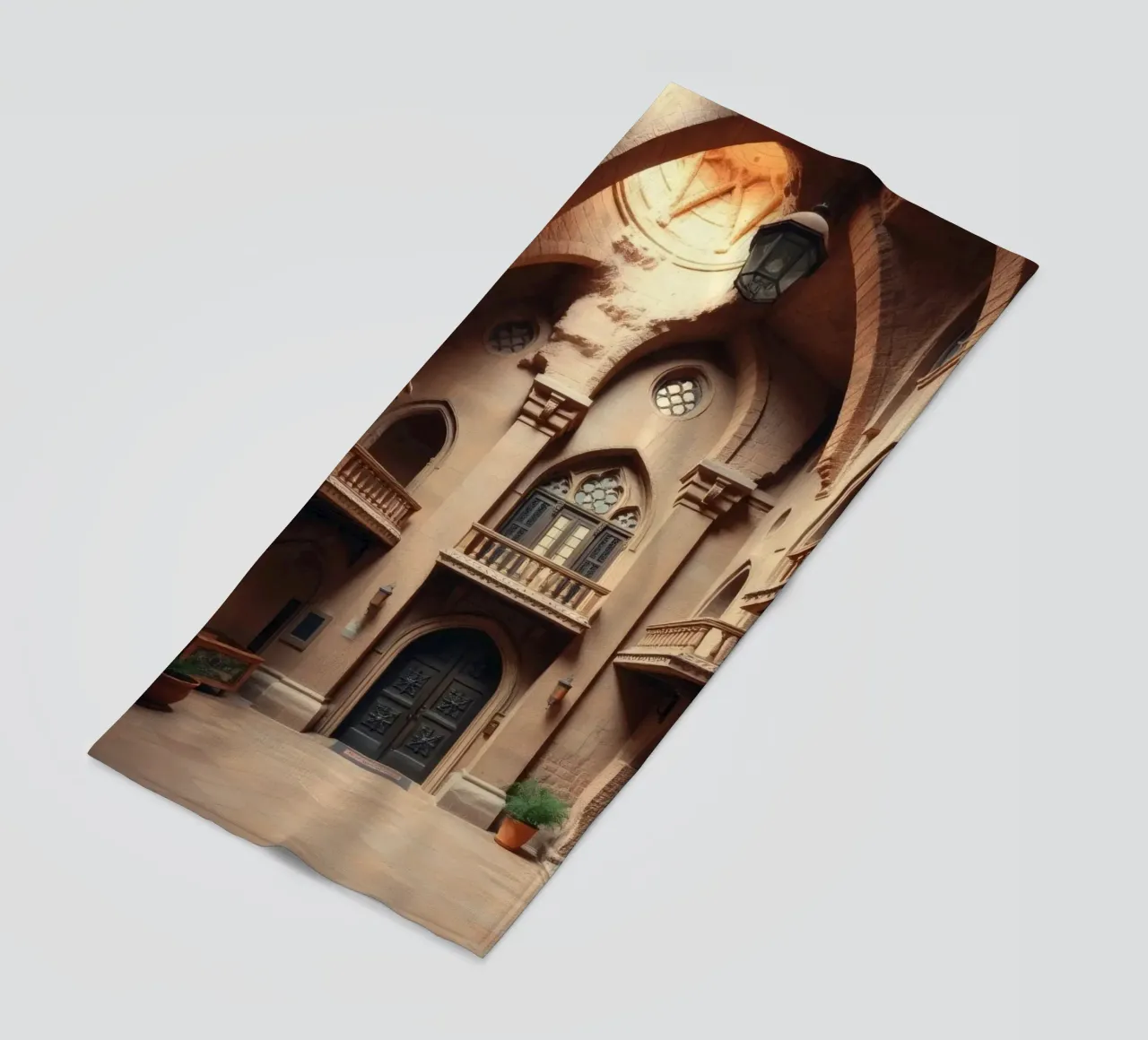 Beauté architecturale d'une ancienne cour serviette de plage de DesignDoodle