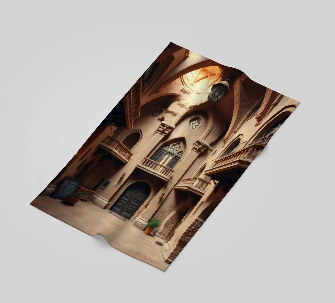 Beauté architecturale d'une ancienne cour serviette de plage de DesignDoodle