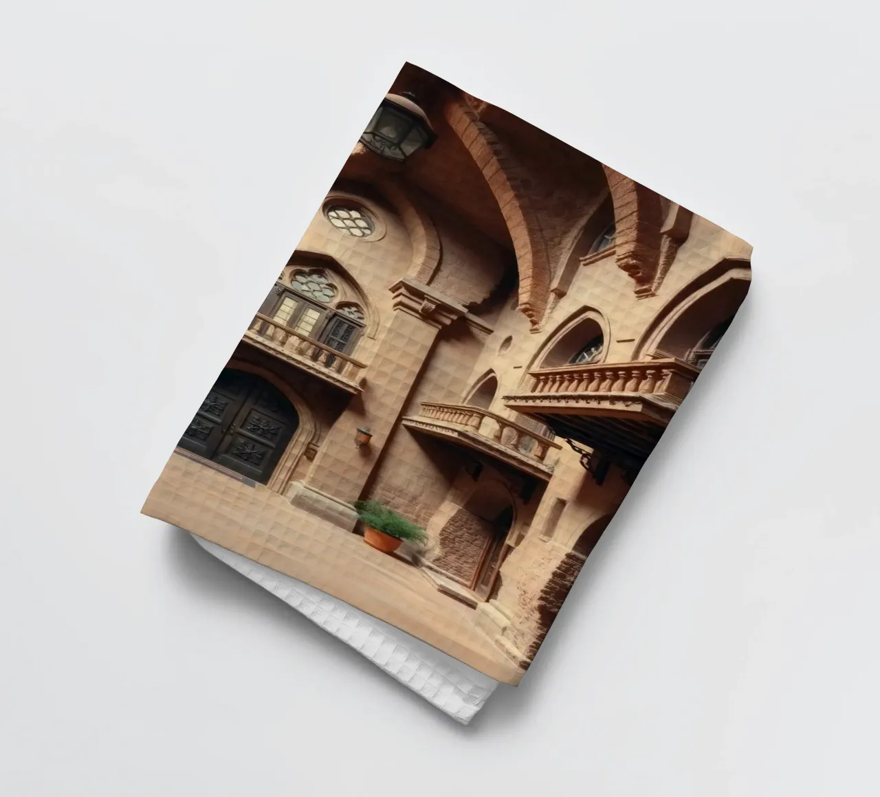Beauté architecturale d'une ancienne cour torchon de DesignDoodle