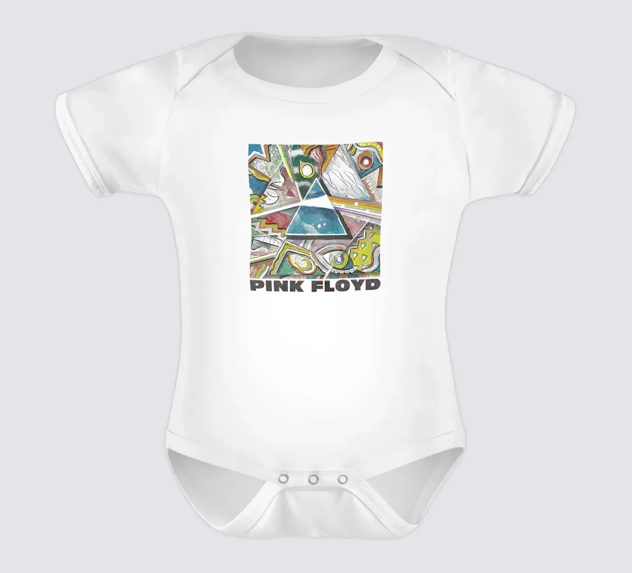 Pink Floyd Picasso Prism body neonato maniche corte da Curtistore