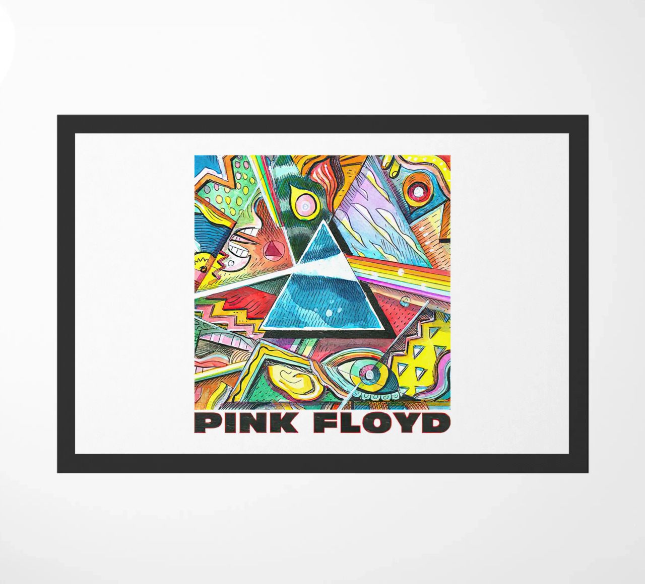Pink Floyd Picasso Prisma felpudo de Curtistore