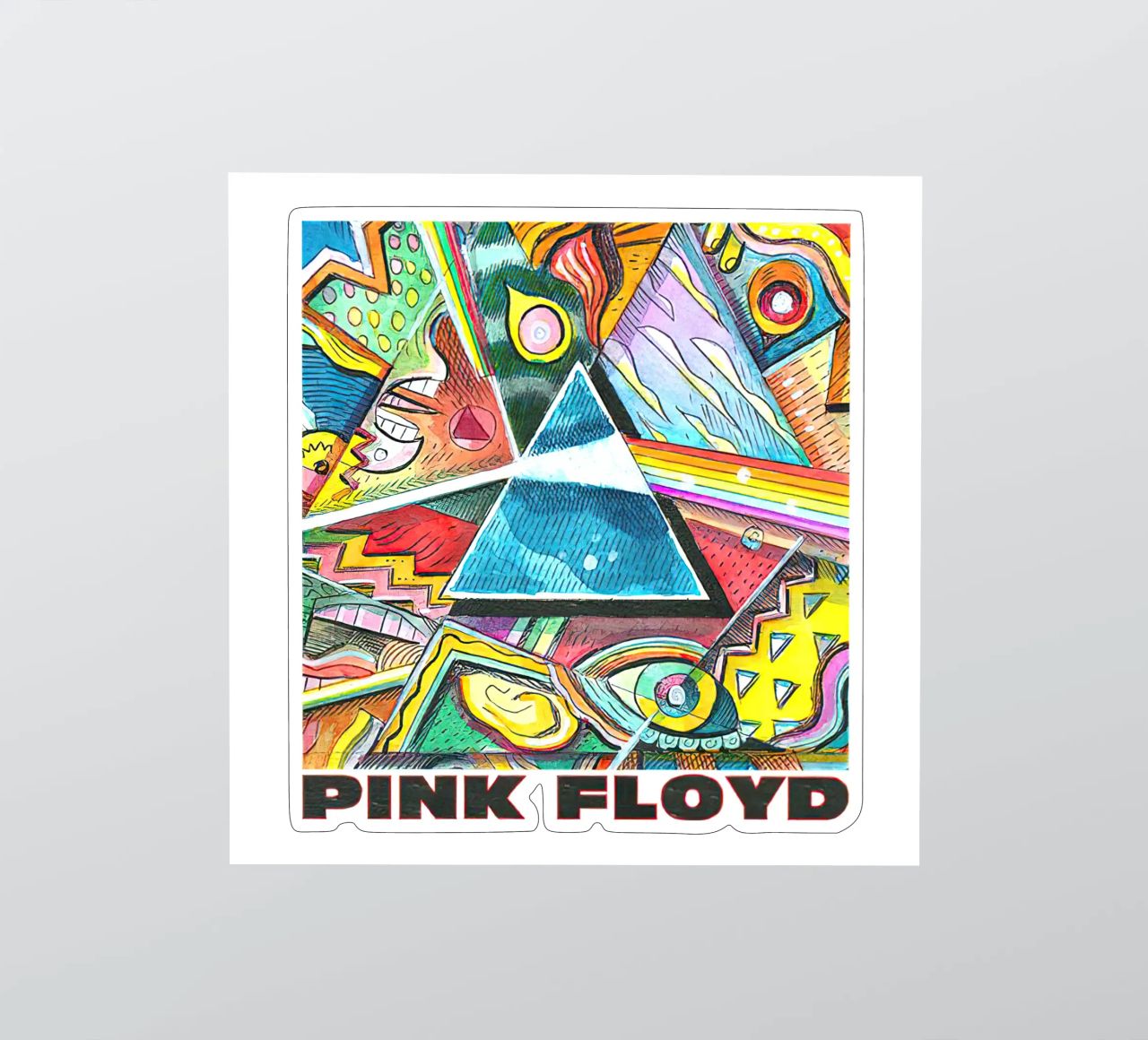 Pink Floyd Picasso Prisma pegatina de Curtistore