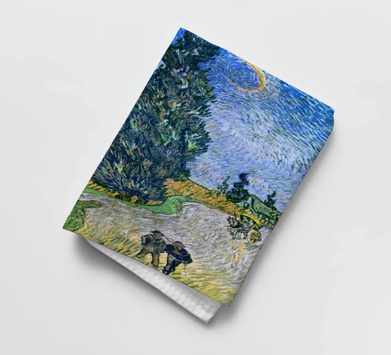 Vincent van Gogh - Strada con cipresso e stella (1890) canovaccio da cucina da Venus Art