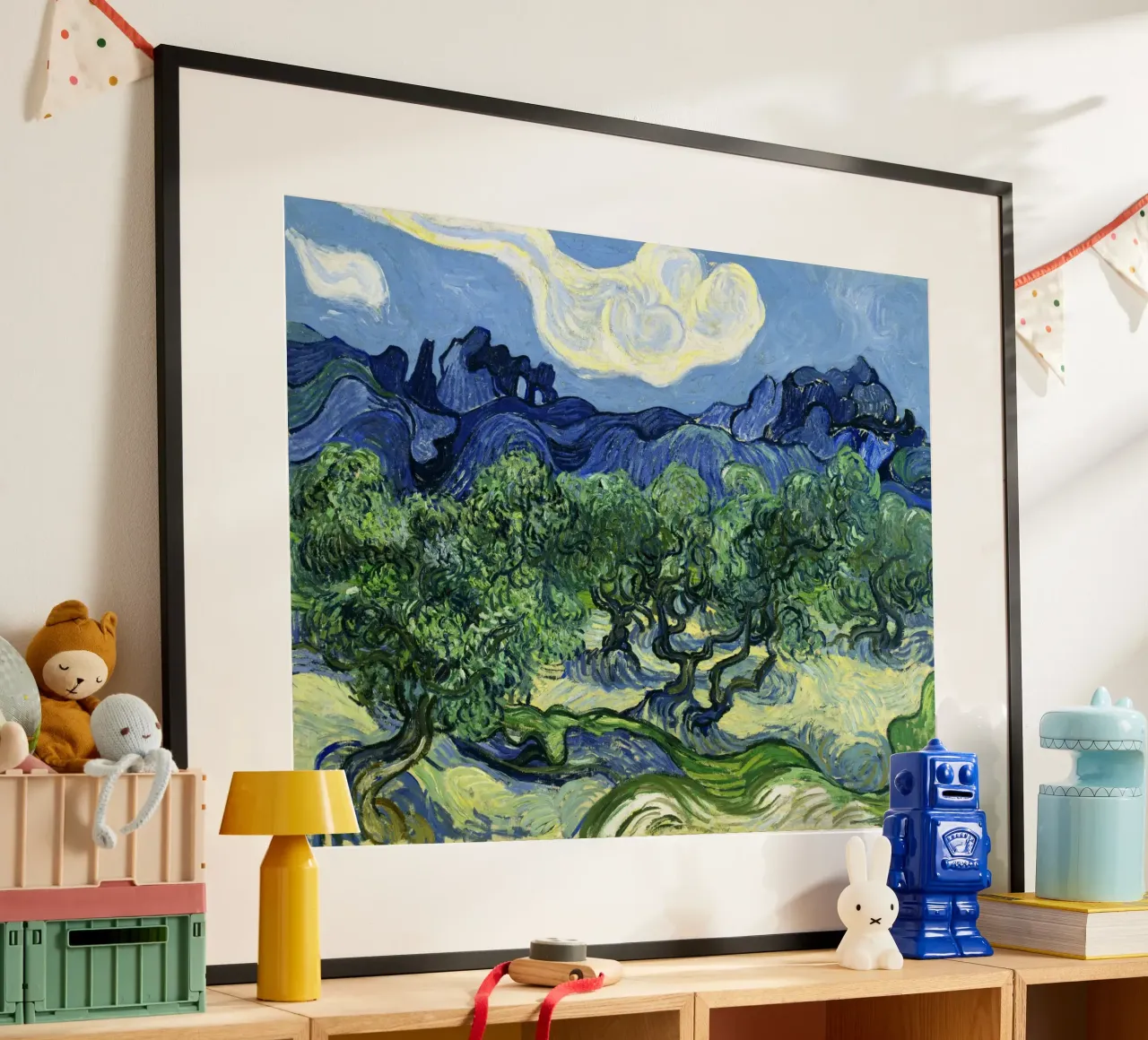 Vincent van Gogh's Olive Trees with the Alpilles in the Back carta hahnemühle da Venus Art