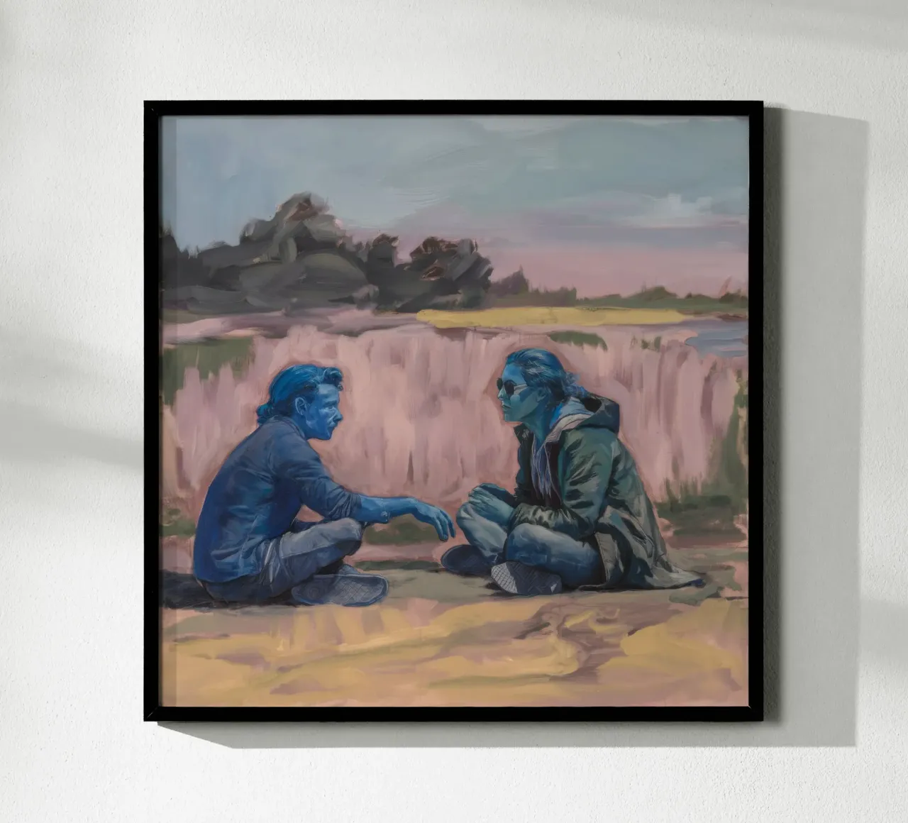 Sussurri sotto il cielo poster con telaio in alluminio da Solestice Strokes