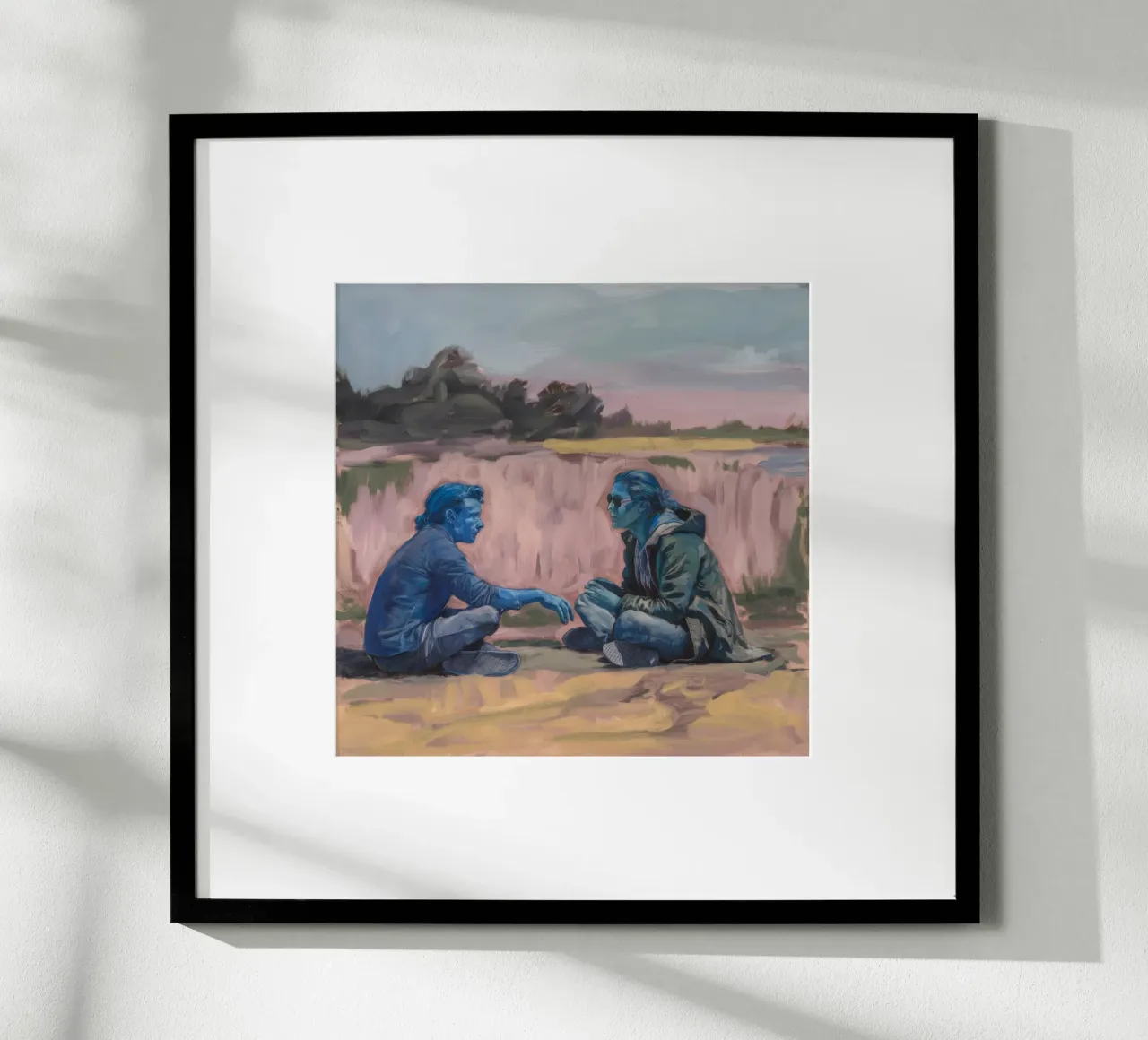Sussurri sotto il cielo poster con telaio in alluminio da Solestice Strokes