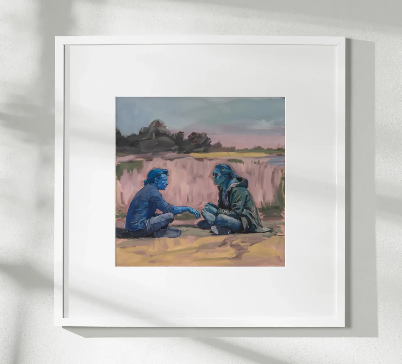 Sussurri sotto il cielo poster con telaio in alluminio da Solestice Strokes