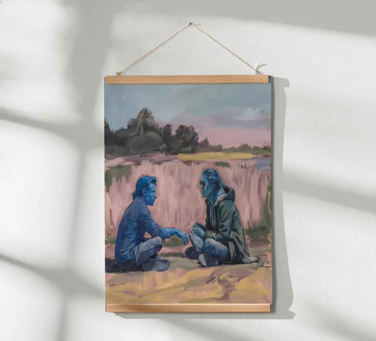 Sussurri sotto il cielo poster con telaio in alluminio da Solestice Strokes