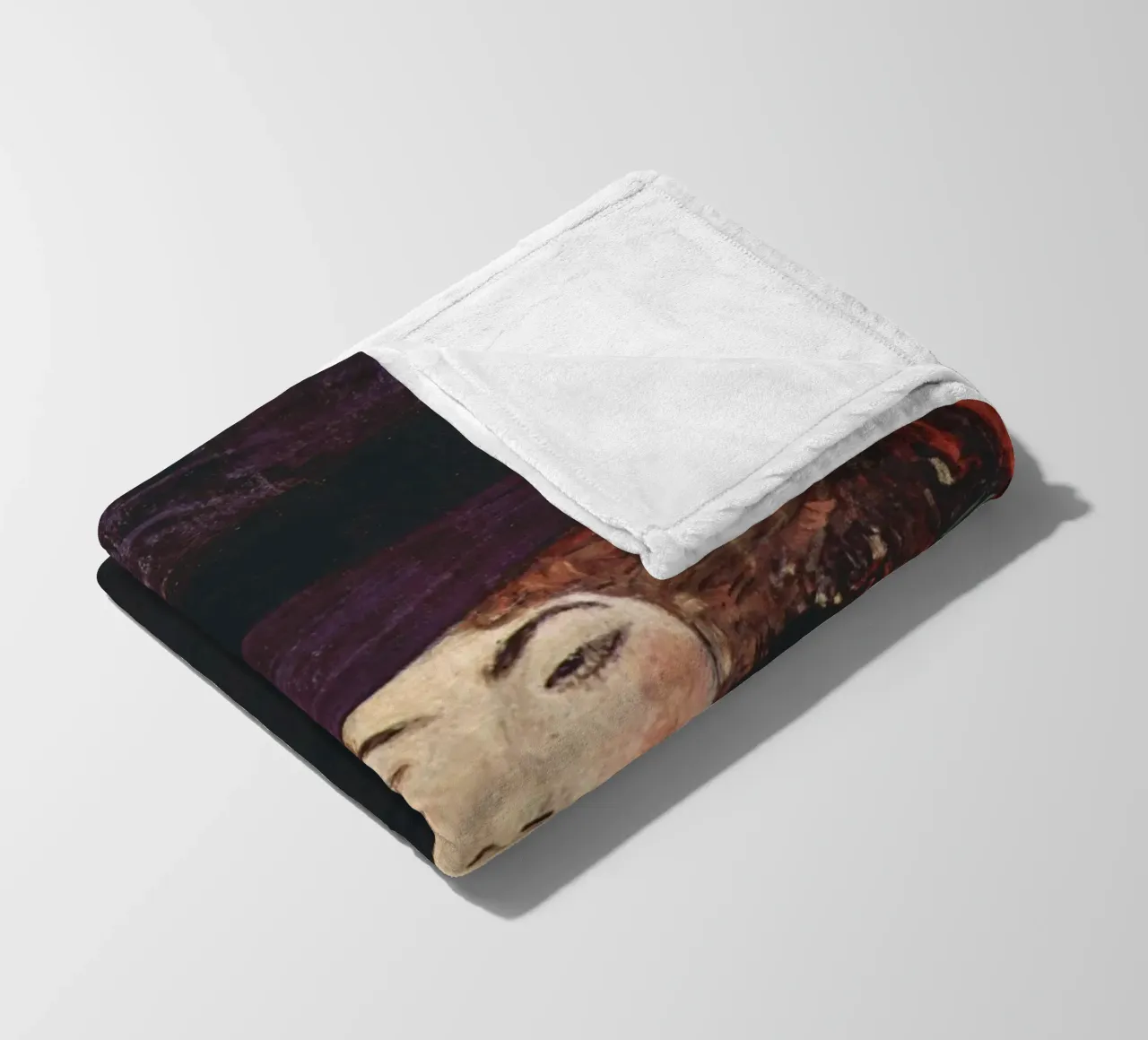 Dama con cappello e boa di piume di Gustav Klimt (1909) coperta in pile da Venus Art