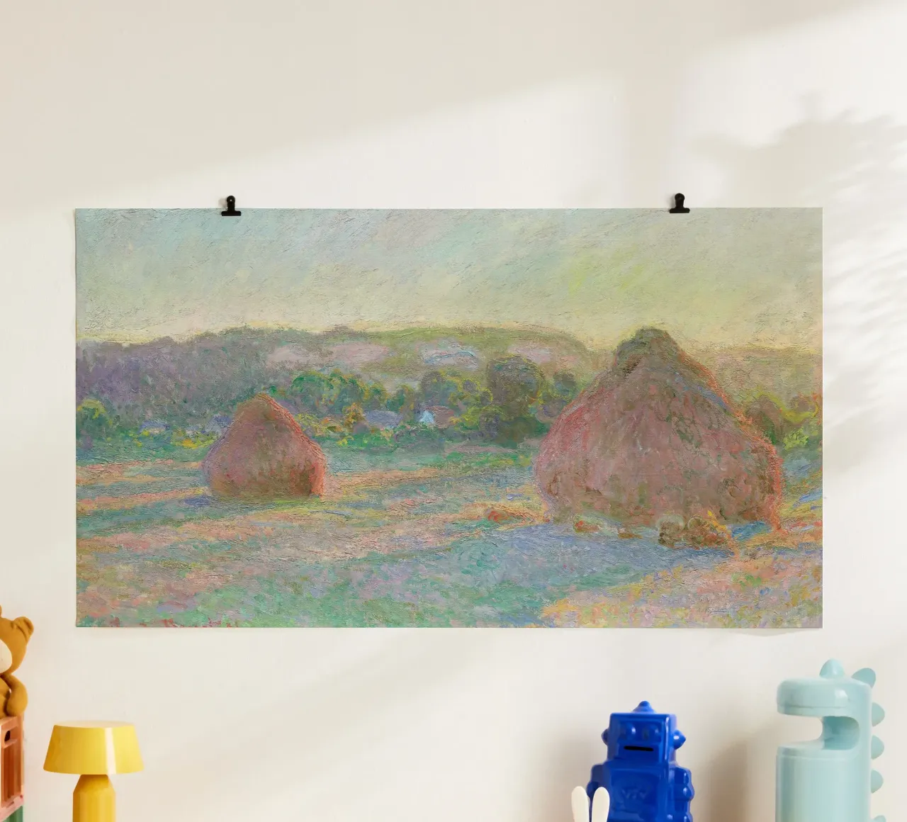 Stacks of Wheat, End of Summer (1890–1891) by Claude Monet. poster by Monet Art Prints