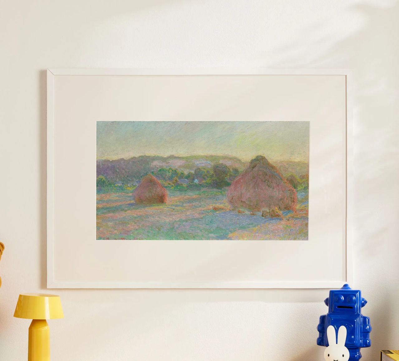 Weizenstapel, Ende des Sommers (1890-1891) von Claude Monet. Poster von Monet Art Prints