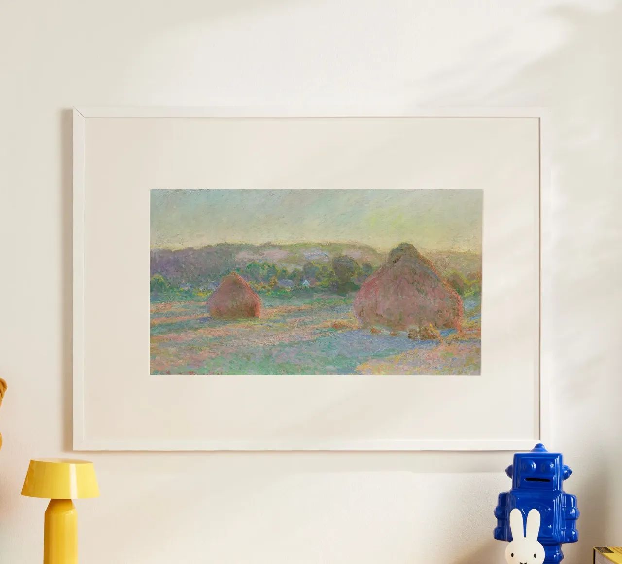 Stacks of Wheat, End of Summer (1890–1891) by Claude Monet. poster by Monet Art Prints