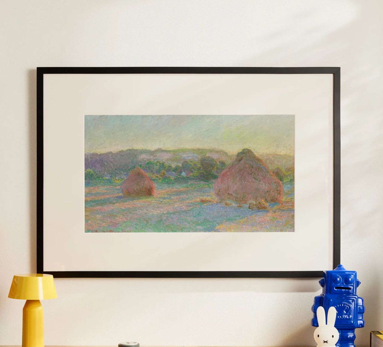 Weizenstapel, Ende des Sommers (1890-1891) von Claude Monet. Poster von Monet Art Prints