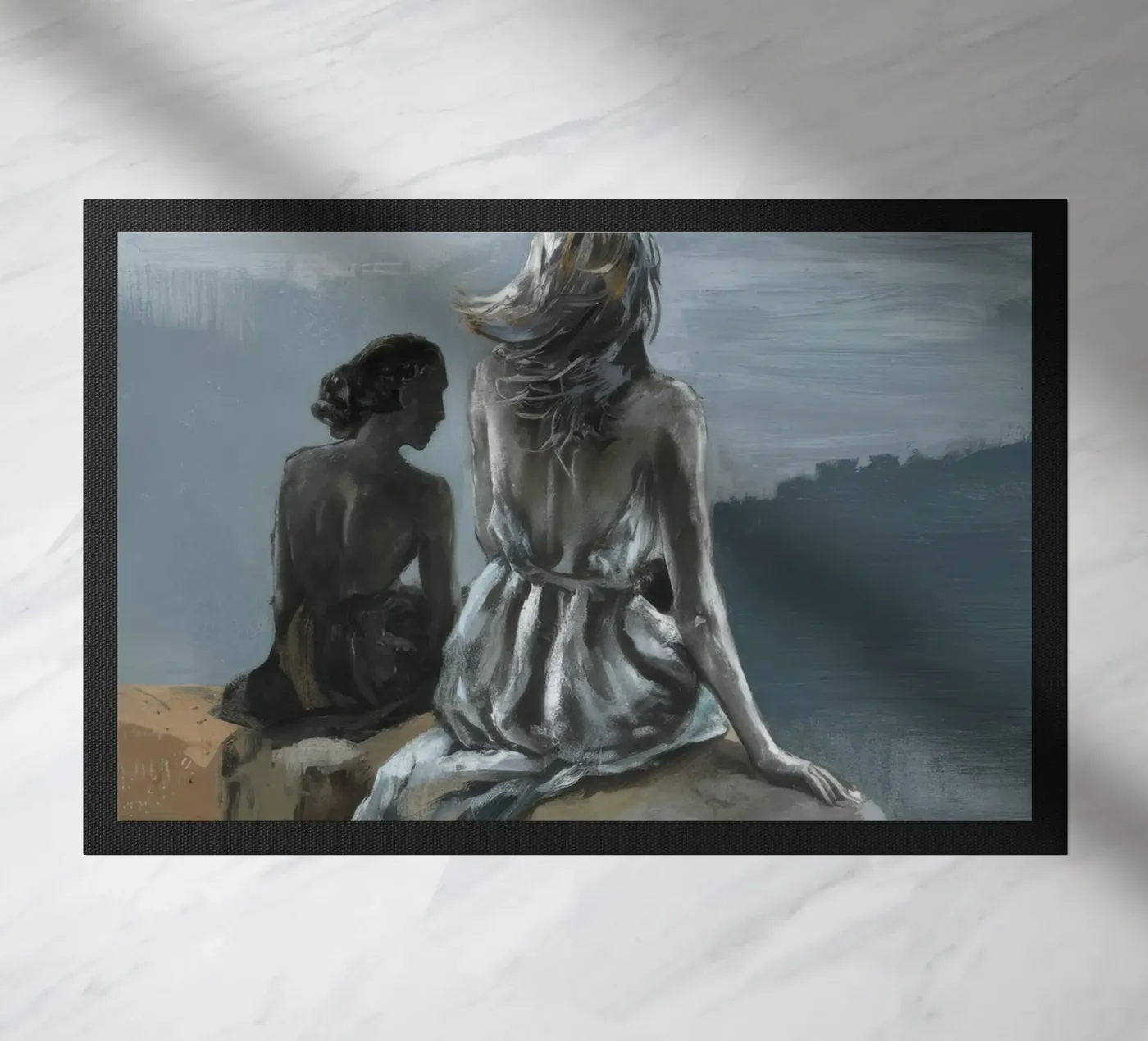 Echoes Beyond Stone doormat by Solestice Strokes