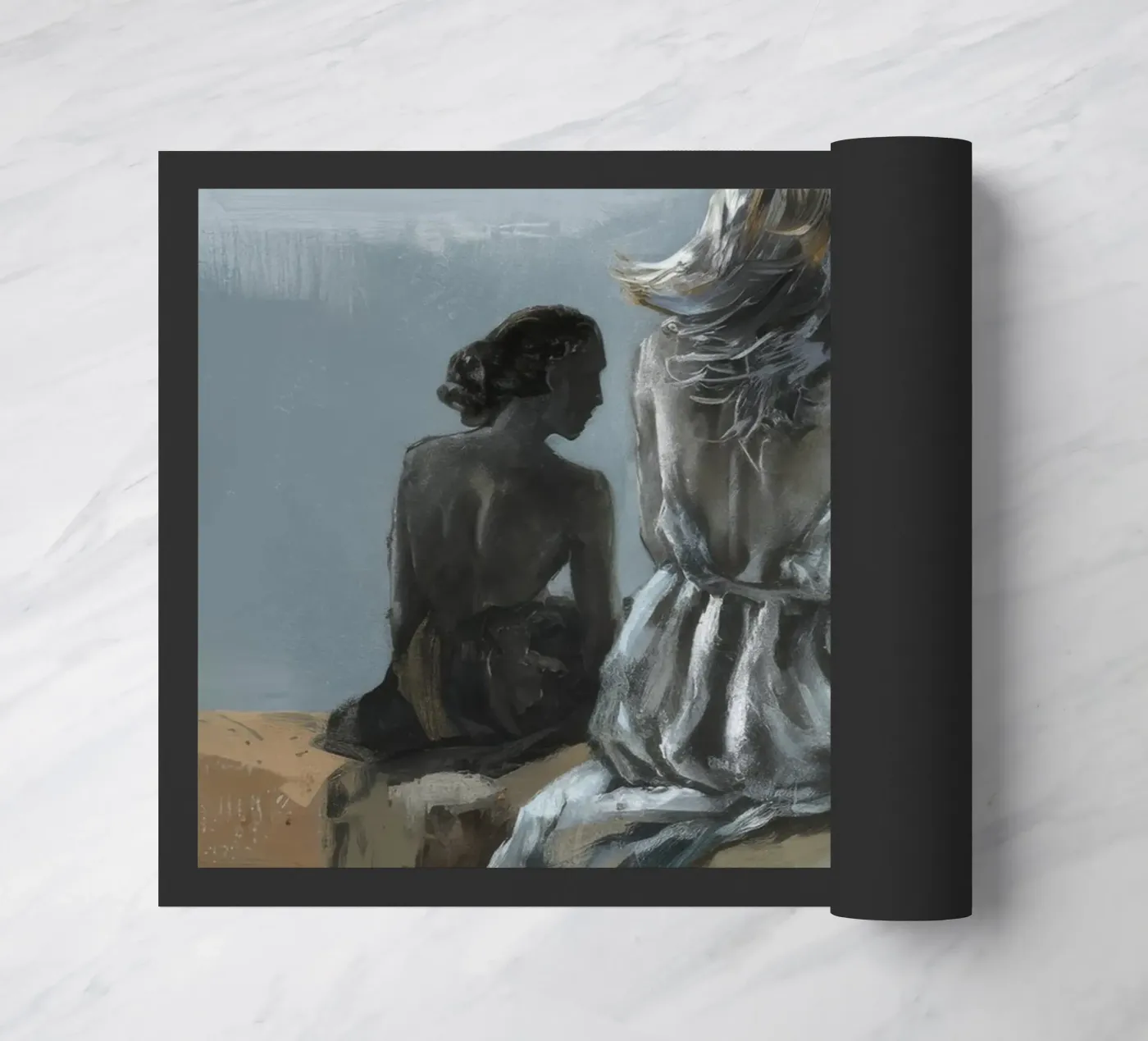 Echoes Beyond Stone doormat by Solestice Strokes