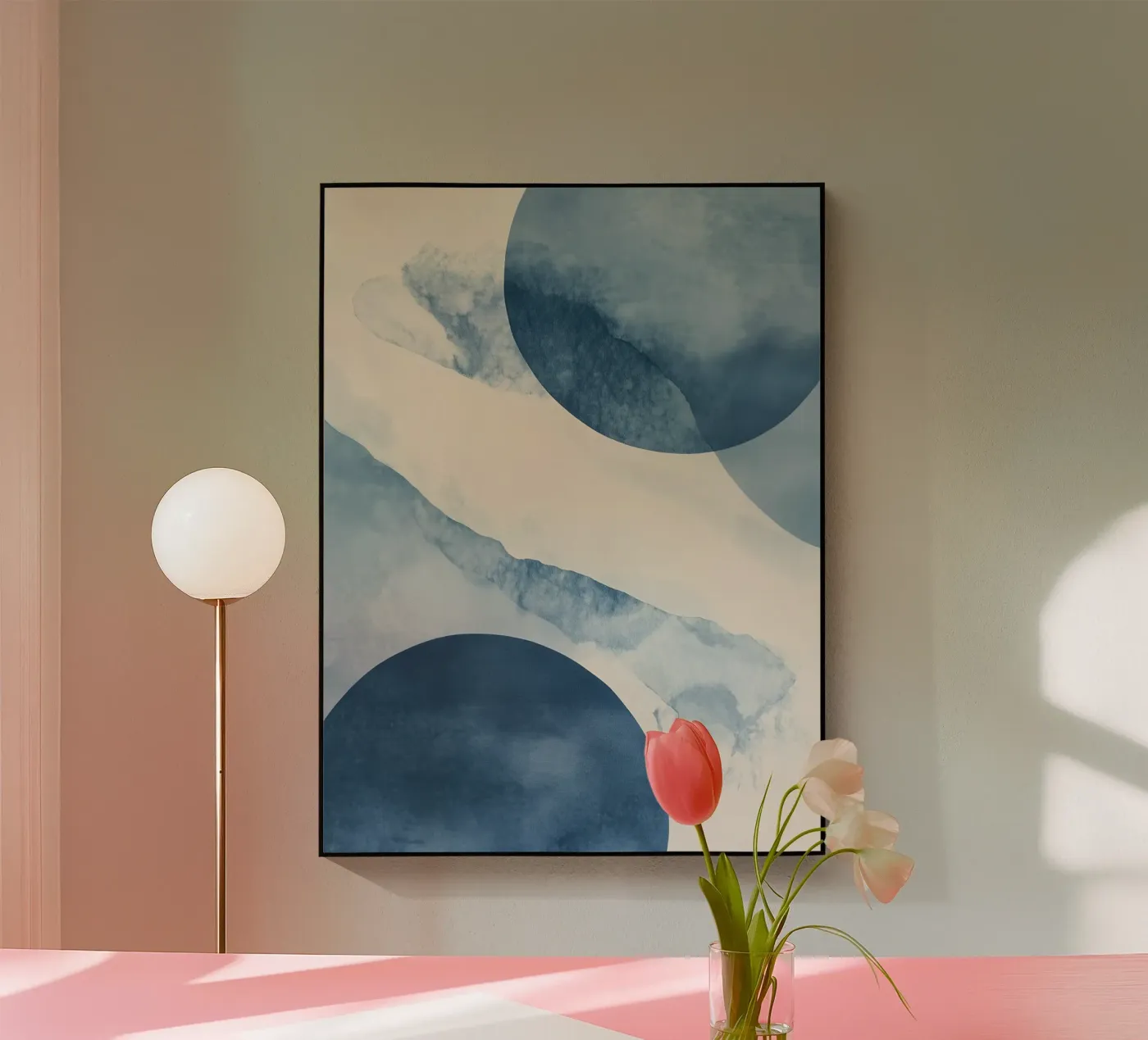 Formes abstraites bleues plexiglas de LaylaOzHome