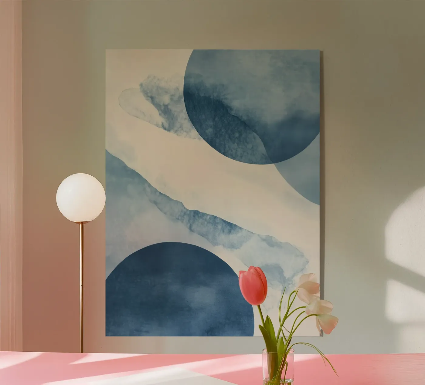 Formes abstraites bleues plexiglas de LaylaOzHome