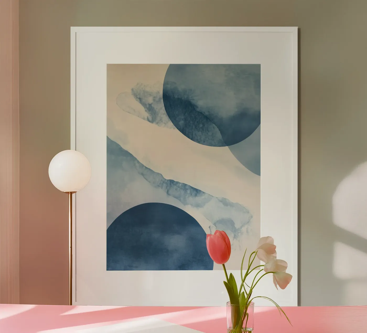 Abstract Blue Shapes poster da LaylaOzHome