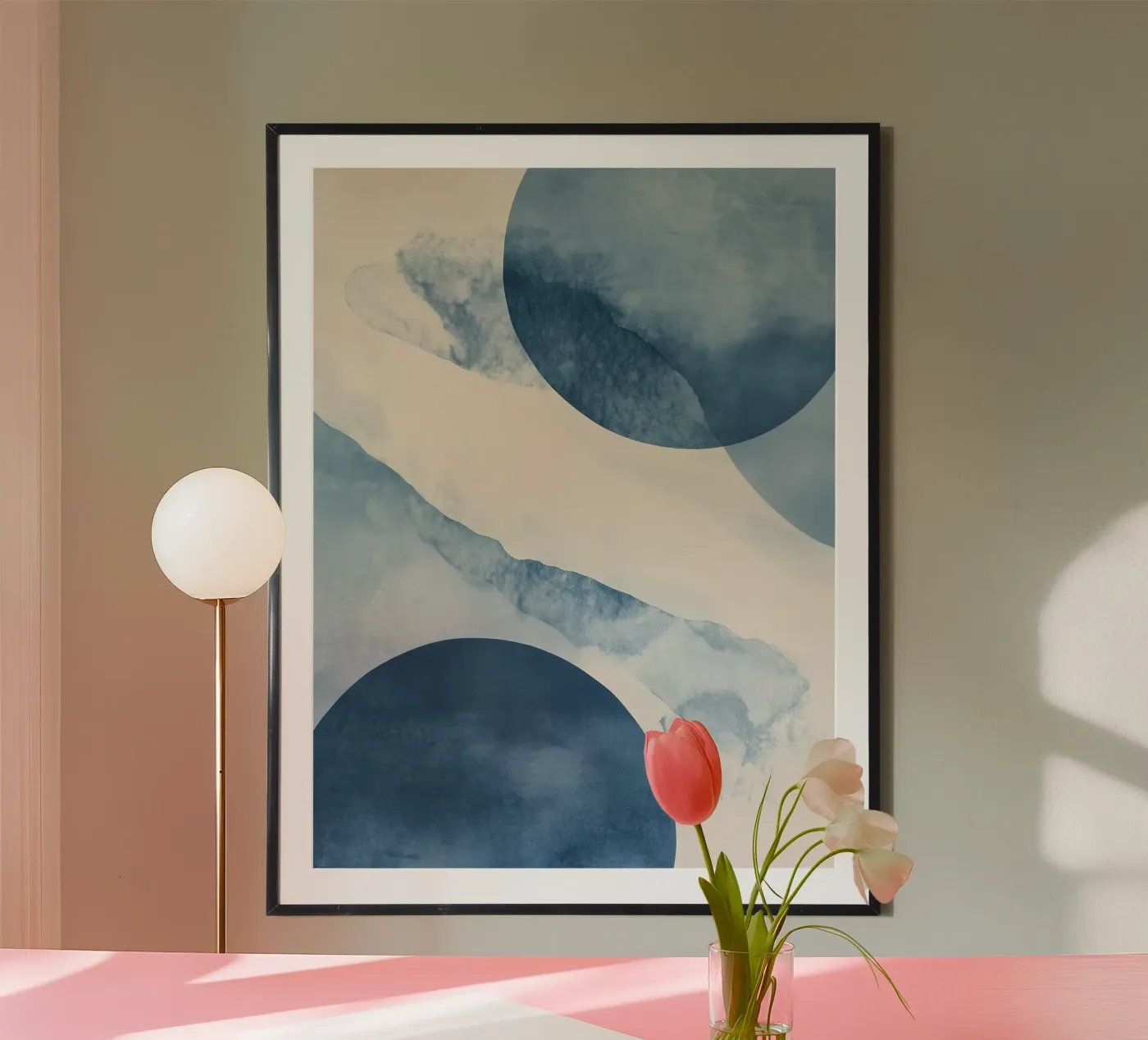 Forme astratte blu poster da LaylaOzHome