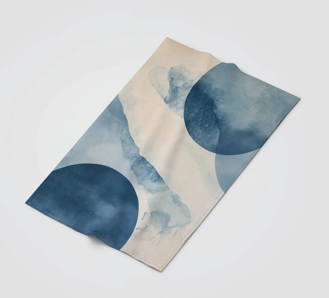 Forme astratte blu coperta in pile da LaylaOzHome