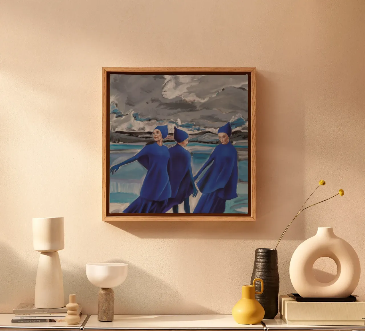 Dans met de donder canvas met Baklijst van Solestice Strokes