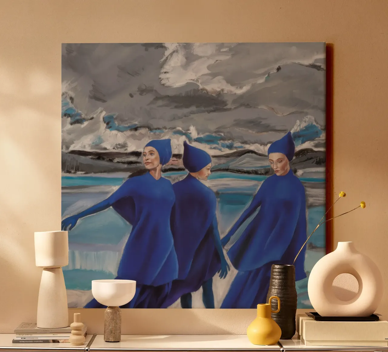 Dans met de donder canvas met Baklijst van Solestice Strokes