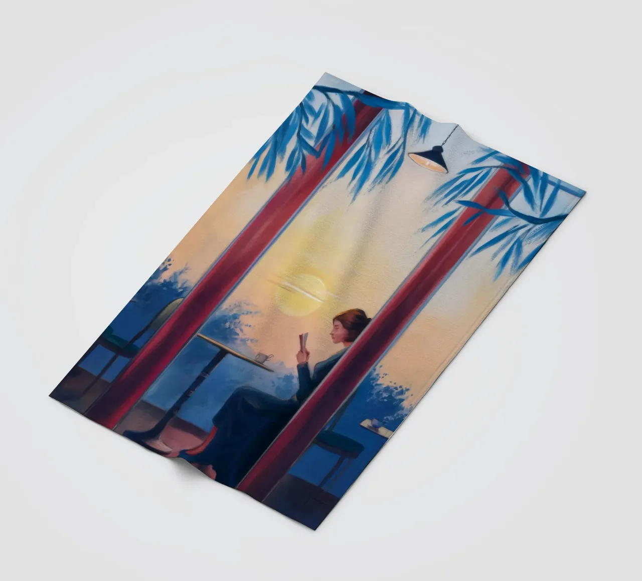 Evening Solitude Glow fleece blanket by Solestice Strokes