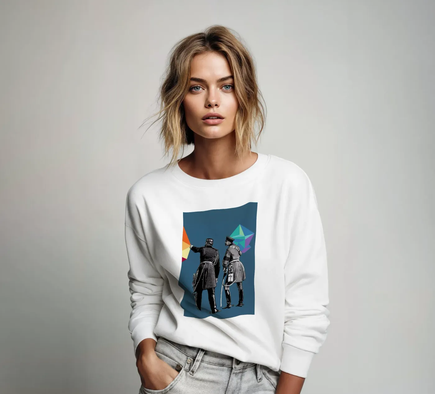 Blue Pointers sweatshirt van The Gently Unfurling Sneak
