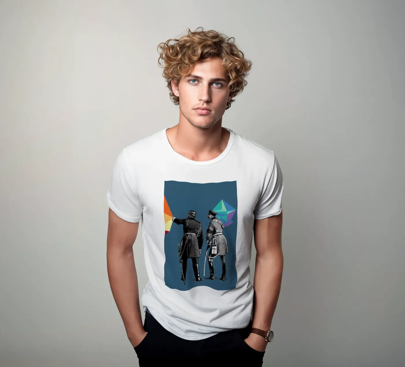Blue Pointers t-shirt by The Gently Unfurling Sneak